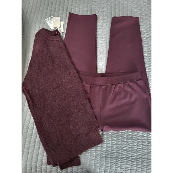 Barefoot Dreams Size Large Fig Wine Lite Pullover & Pant A656328 NWOT MSRP $225 - Picture 2 of 14